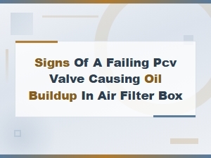 Signs of a Failing Pcv Valve Causing Oil Buildup in Air Filter Box