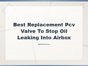 Best Replacement Pcv Valve to Stop Oil Leaking Into Airbox